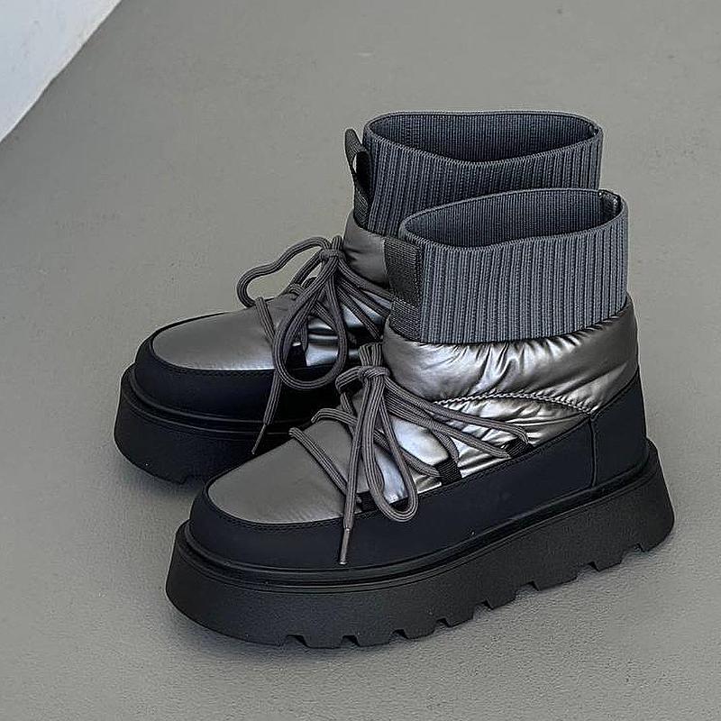 Fleece high top snow boots