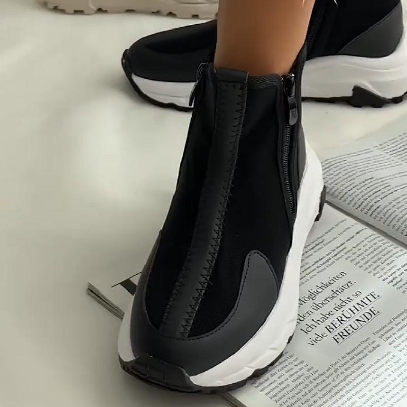 Autumn new style spliced soft leather casual shoes