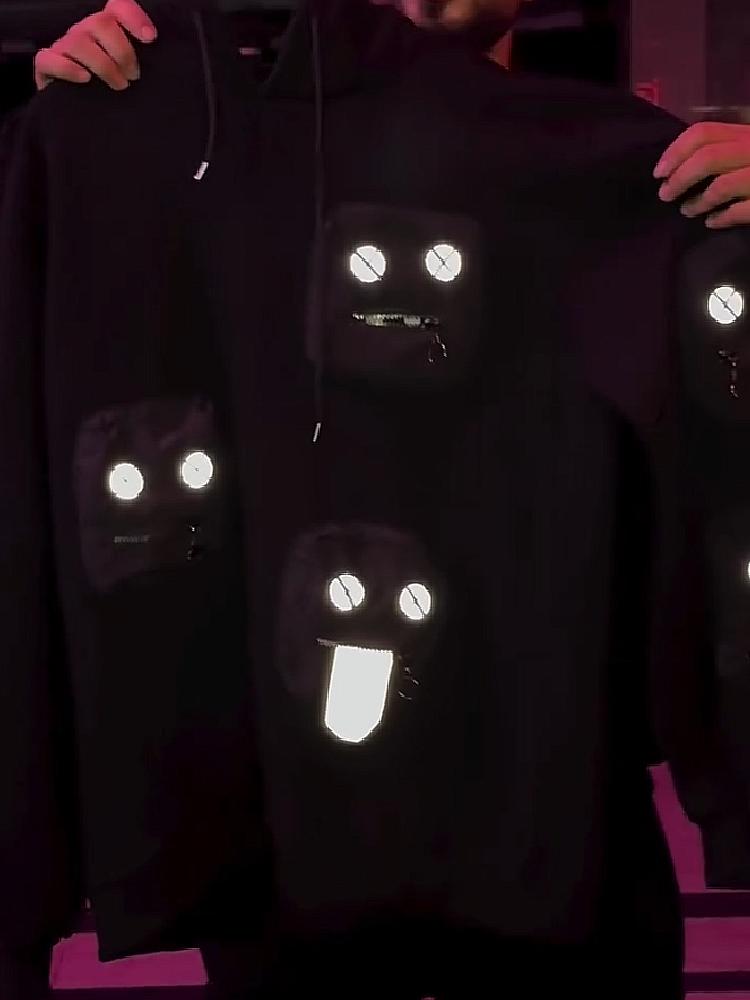 Cotton Devil Face Reflective Sweatshirt