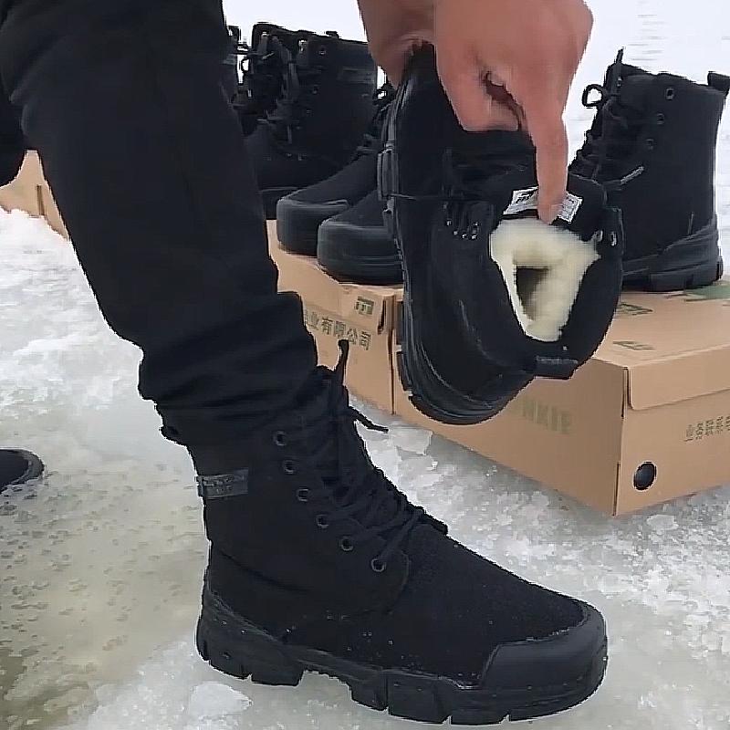 Winter wool cotton waterproof and anti-slip snow boots