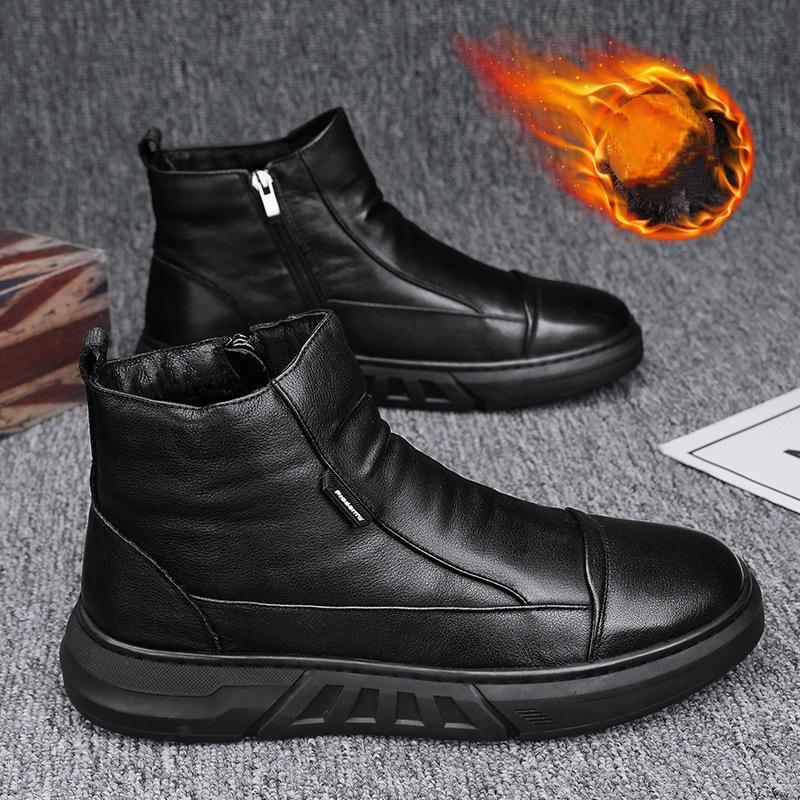 New high top leather casual boots