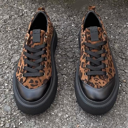 Retro casual leopard print shoes