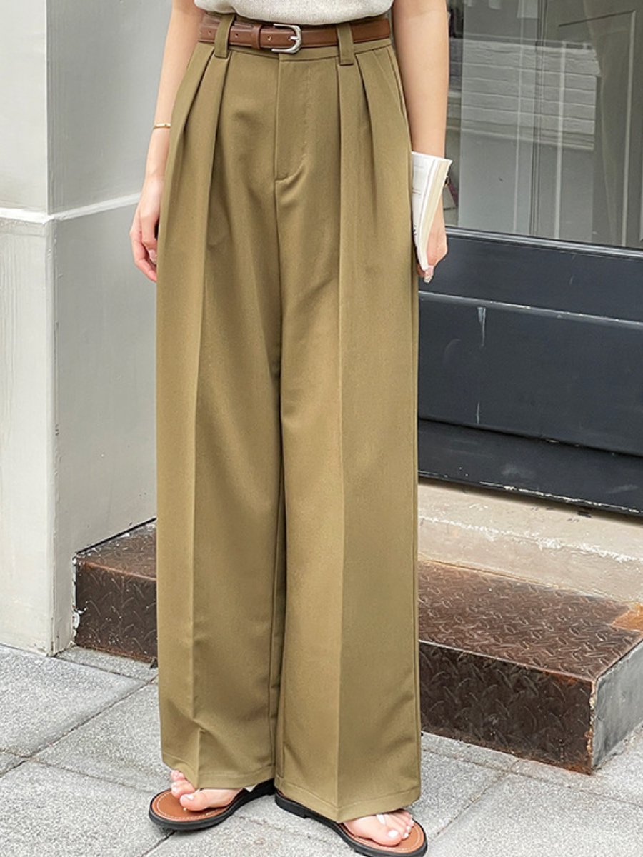 High Waist Straight Pants