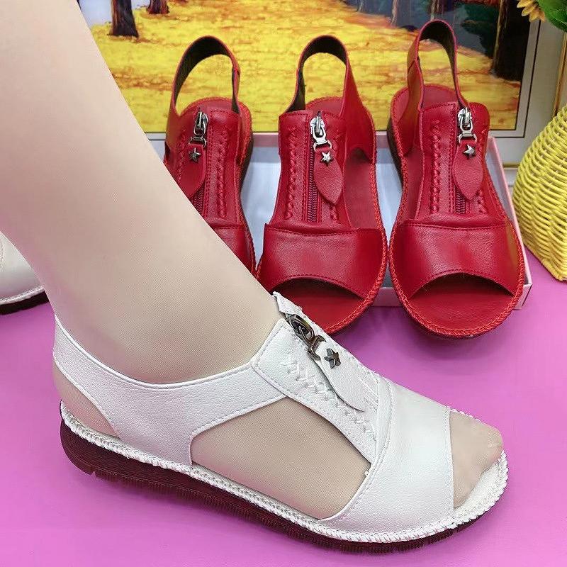 Flat soft leather shoes